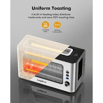 Clear View Toaster, 1.75'' Wide Slot,10.2 2