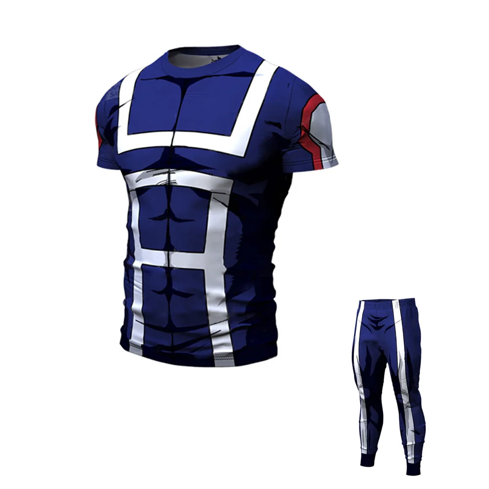 

2022 Summer 3D Anime Print Men's Casual Fashion T-shirt Round Neck Loose Oversize Muscle Streetwear Clothing Man's Tshirt