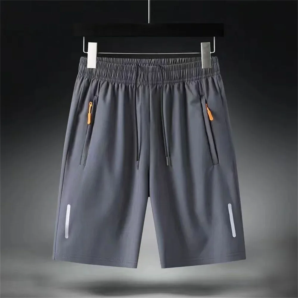 Men's Ice Silk Shorts Quick Dry Breathable - Summer Sport Running Beach Loose Fit Sweat-Wicking Lightweight Casual Capris