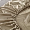 Fashionable Satin Elastic Fitted Sheet No Pillowcases Elastic Bands For Mattress Cover King Size 200*220 Bed Cover Bedding 3