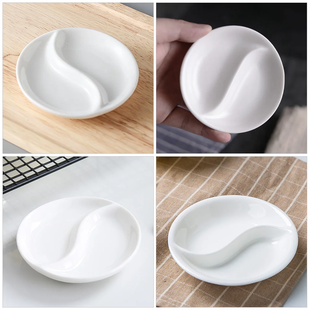 Cute Bowl Ceramic Seasoning Dish Dinner Plates Small Dipping Sauce Cereal Bowls White Ceramics Kitchen Dishes