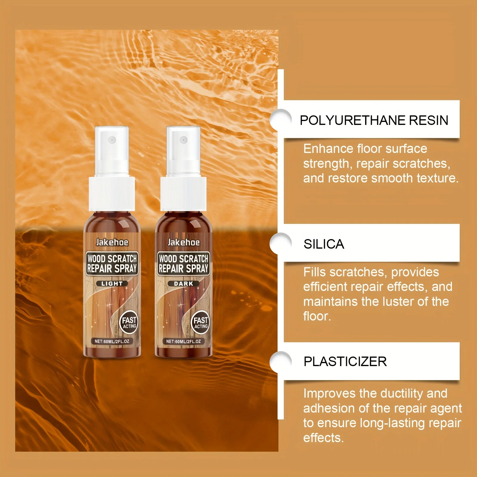 Wood Scratch Remover Desk Scratch Restorer Filler Floor Polish and Natural Shine Dark Wood Furniture And Floor Cover Scratches