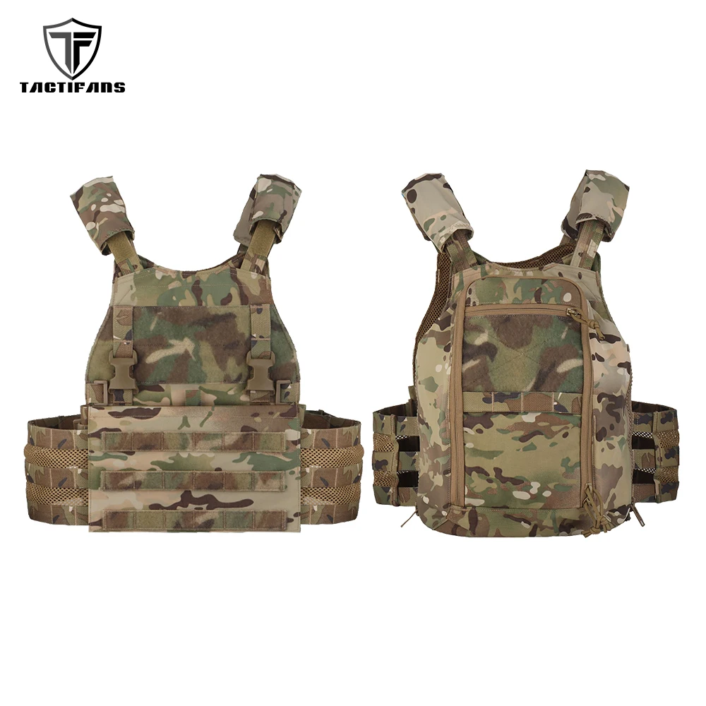 

Tactical Scarab Plate Carrier LT Cummerbund MOLLE System Zip-on Back Panel QASM Quick Release Buckle Hunting Vest