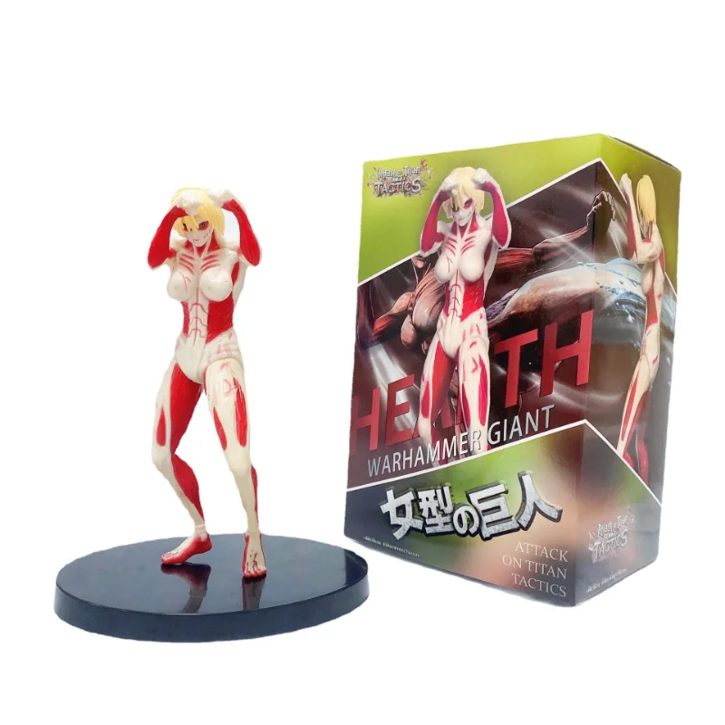 16Cm Attack On Titan Tactics Anime Figure Colossal Titan The Female Titan Action Figure Giant Eren Jaeger Figurine Toy Regalo Per Bambini