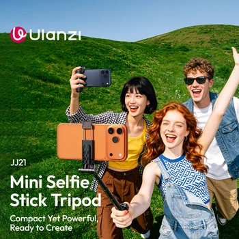 Ulanzi JJ21 Mini Selfie Stick Tripod with 10M Wireless Remote Control 2 in 1 Phone Grip Desktop Tripod Shots Travel Photography