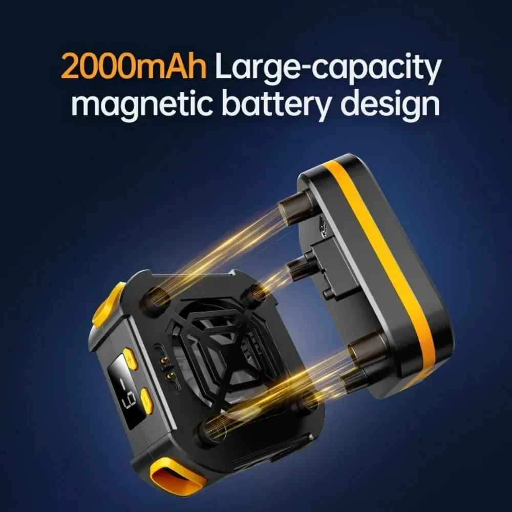 P70 모바일 폰 반도체 냉각 팬 라디에이터 10W 마그네틱 2000mAh 게임 쿨러 아이폰 삼성 안드로이드 유니버설