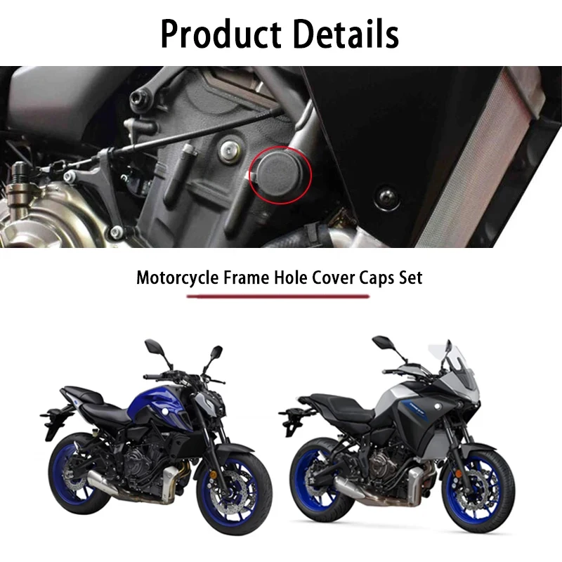Frame Hole Cover Caps Plug For Yamaha MT07 Tracer700 XSR700 2013-Motorcycle