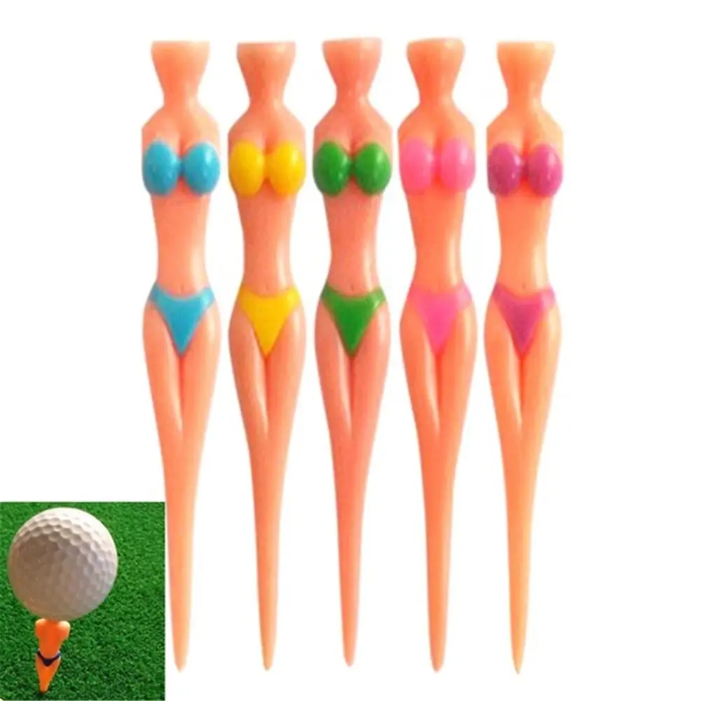 5 Pcs/Lot Women Ball Holder Bikini Sexy Attractive Outdoor Golf Tees Golf Accessories Clubs Tee Golf Training