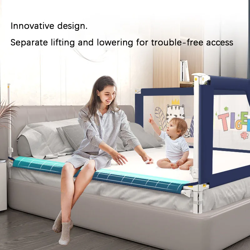 180cm 1pcs Baby Bed Guardrail Liftable Child Bed Barrier Fence Adjustable Rail Guard for Kids Fence Washable Safety Baby Playpen