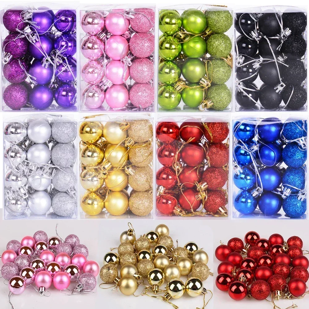 Christmas Balls Ornament 24Pcs Christmas Decorations