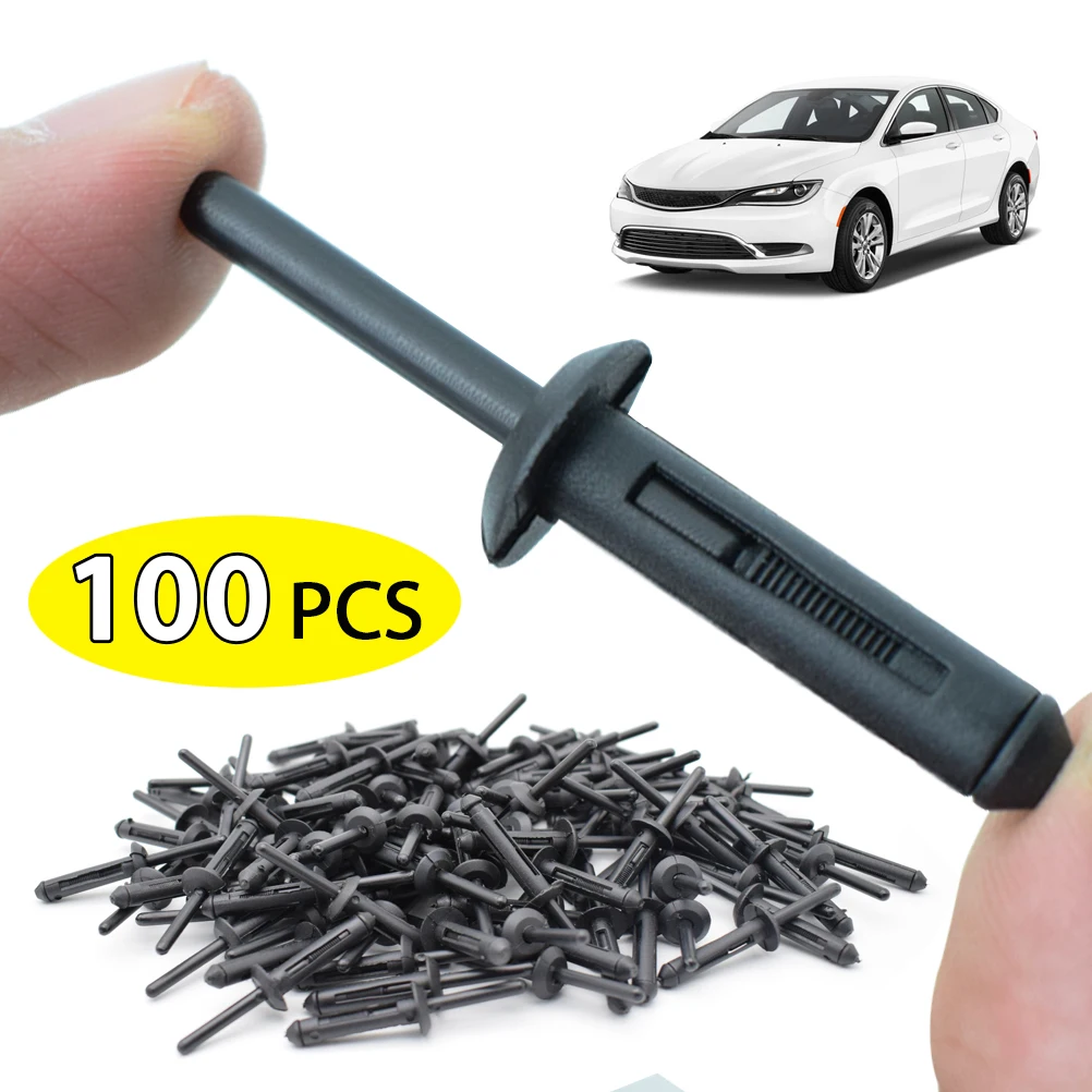 100 Pz Nylon Rivetto Clip Di Fissaggio Paraurti Per Ford Gm Per Chrysler Jeep Wrangler Jk Dodge Avenger Auto Fermo Accessori Auto