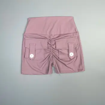 Peach Butt Fitness Shorts Women's Exercise Three-Quarter Pants Cargo Air Dry Pocket Yoga Tight Lift Summer 3