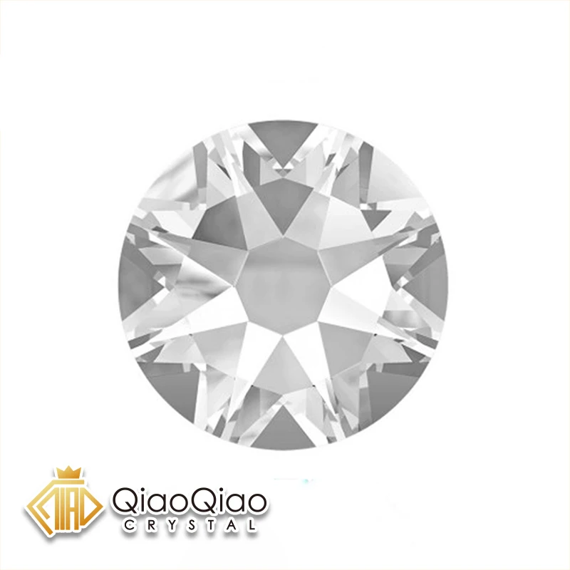 QIAO 2088 非ホットフィックス DIY クリスタルネイルアートデコレーション 8 ビッグ 8 スモールストラスラインストーンフラットバックスティックオンネイル用ネイルアート