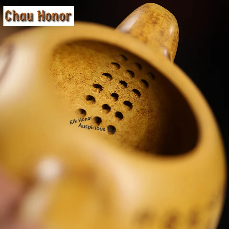 270ml High-end Yixing Purple Clay Teapots Handmade Fu Pot Raw Ore Section Mud Kettle With Filter Chinese Zisha Tea Set Gifts