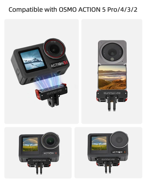 Support d'adaptateur magnétique pour DJI OSMO360 Action 5Pro 4 3, Base de montage pliable à dégagement rapide, adaptateur de trépied de caméra, accessoires de montage 2