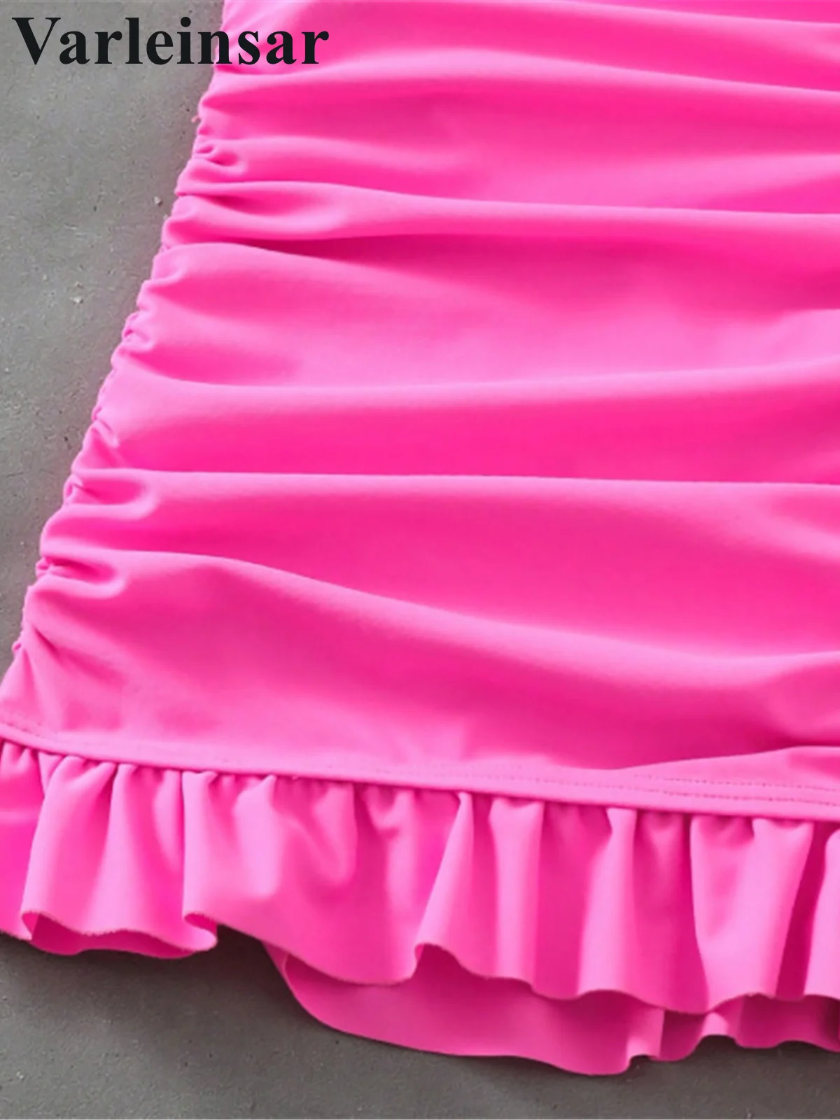S - XL Ruffled Beach Skirt Beachwear Scrunch Butt Bikini Bottom Swim Brief Women Swimwear Female Bather Panties Underwear V6781 6