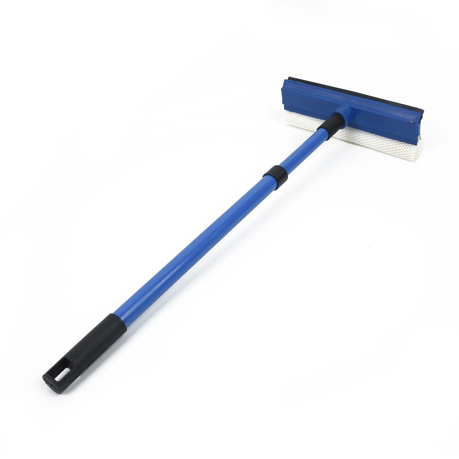 

2 In 1 Telescopic Casement Glass Squeegee Cleaner Wiper Long Handle Sponge Brush Water-absorbing Decontamination Spring Joints