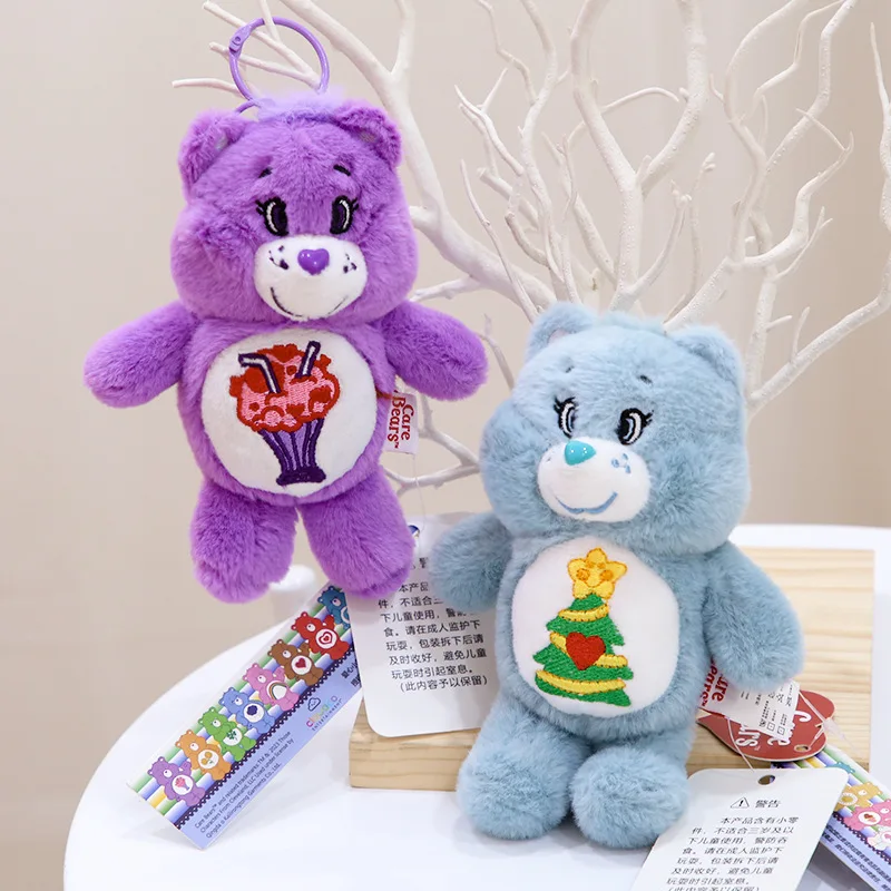 Sanrio Plush Carebears Raindown Bear Plush Anime Toy Keychain Bag Hanging Doll Accessories Children Gifts