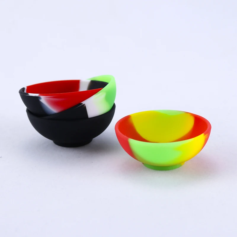 Silicone Bowls 1pc Mini Silicone Bowls Tobacco Silicone Bowl Multicolored Pinch Bowls Reusable Snack Condiment Bowls