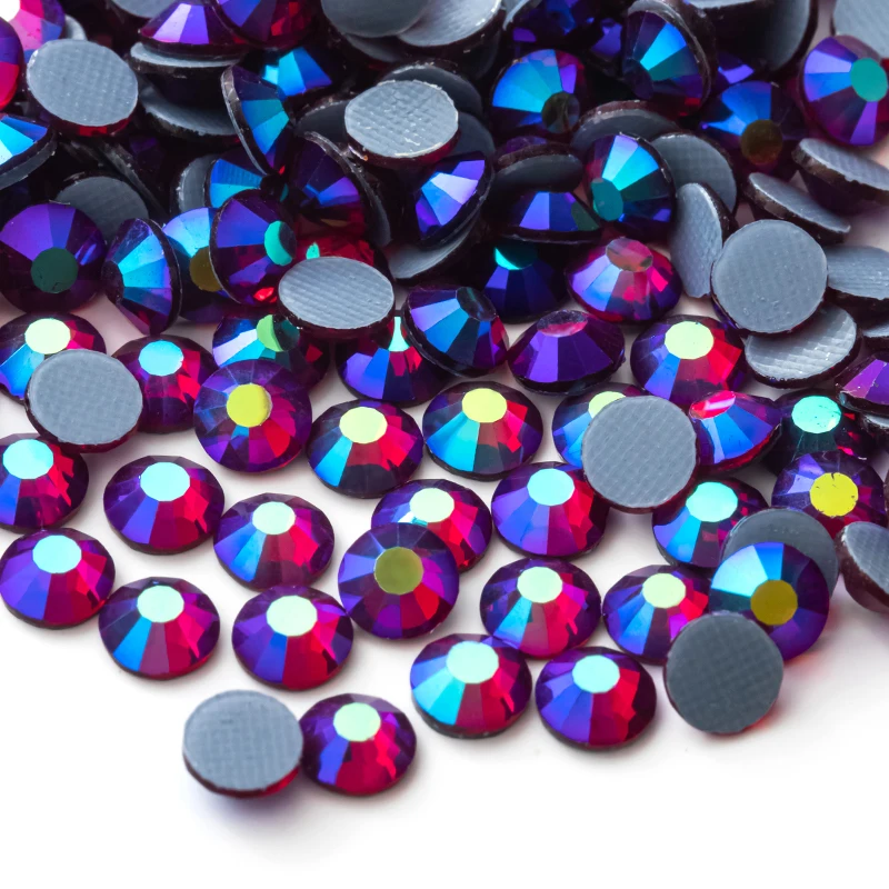 Multi-Color Crystal AB Hot Fix Rhinestones for Nail Art and Fabric Garments