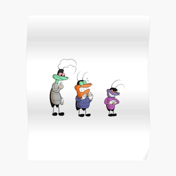 Oggy And The Blocks Poster Print Murale Vintage Room Painting Modern Wall Funny Decoration Art Picture Home Decor No Frame