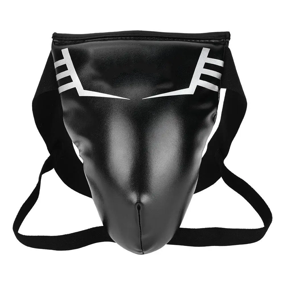 Men's Taekwondo Groin Guard with PU + EVA Padding for Boxing Karate Sanda-Adult Sports Jockstrap