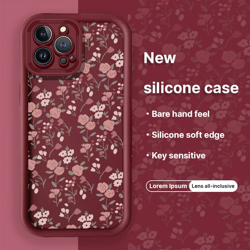 Floral Daisy Rose Phone Case - Elegant Small Flower Design Cover