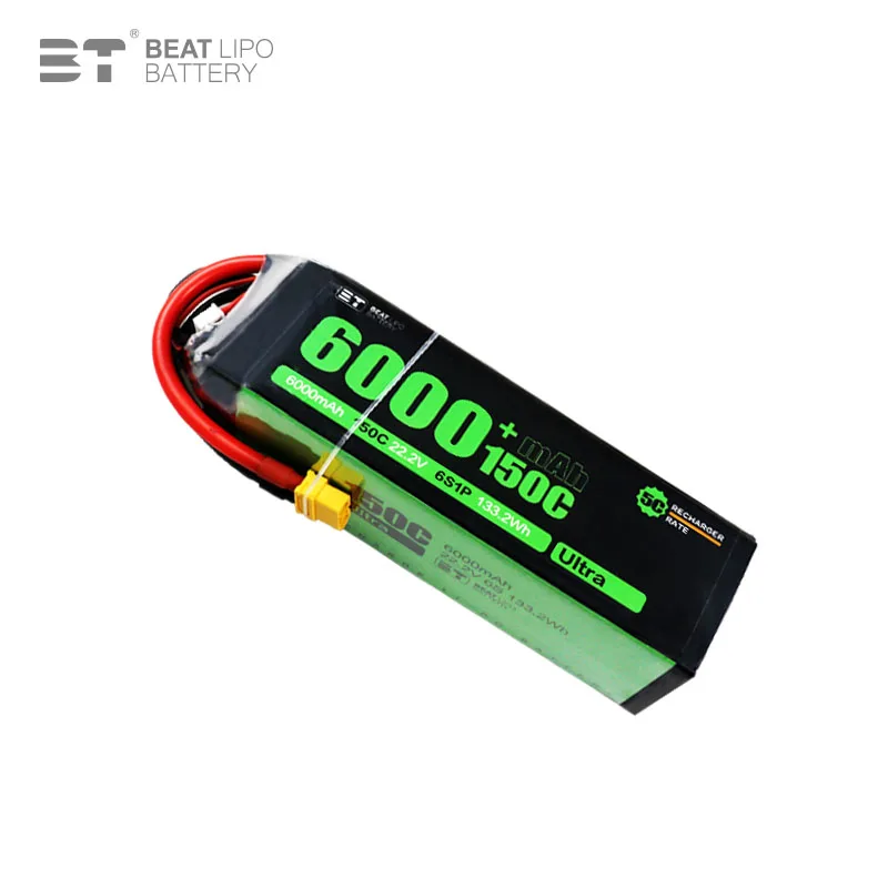Batterie per Auto RC 22.2V Ioni di Litio 6000mAh 6S 150C Batteria Ricaricabile Lipo al Litio per Utensili Elettrici RC - immagine 4