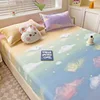 Brushed Fitted Sheet Elastic Bedsheet for Home Breathable Bed Linen sabanas para cama Simple Style Bed Covers (No Pillowcase) 2