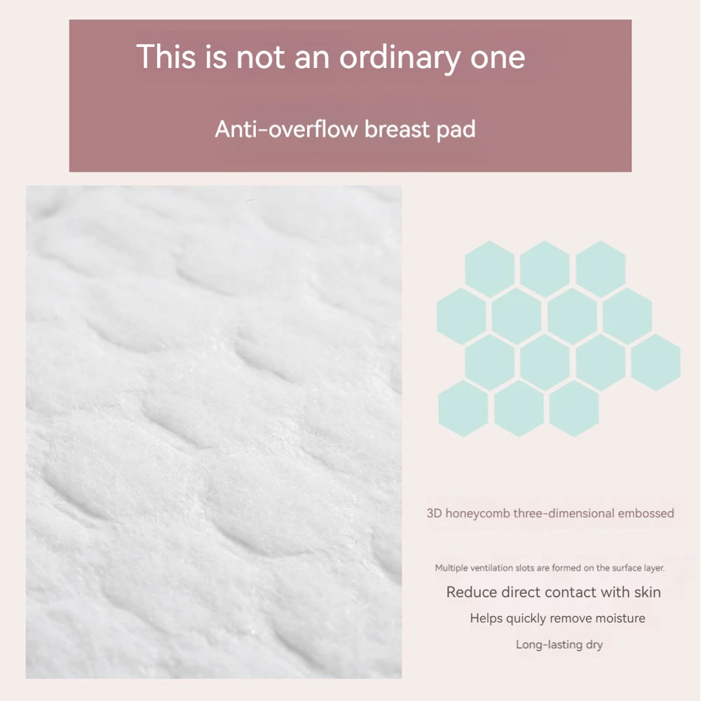 100PCS Breastfeeding Disposable Breast Nursing Pads Breathable Slim Super Absorbency Cotton Breast Pad Nurs