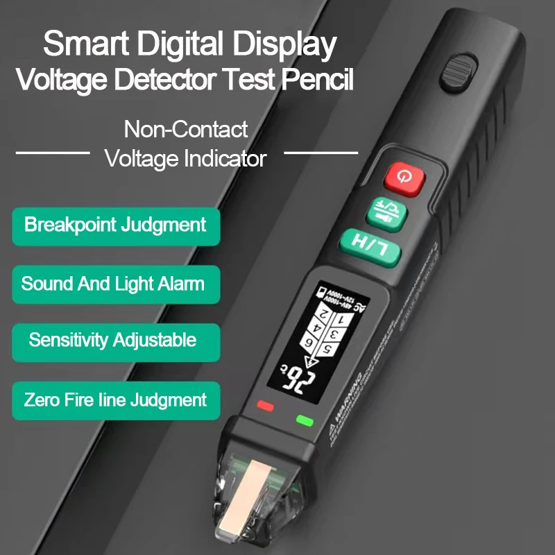 Detector de voltaje de prueba de 3 teclas: electricista profesional