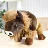 Creative Small Simulated Bison Doll Children's Rag Doll Activity Small Gift Plush Toy Calf Buffalo Yak Doll Chair Cushion 6