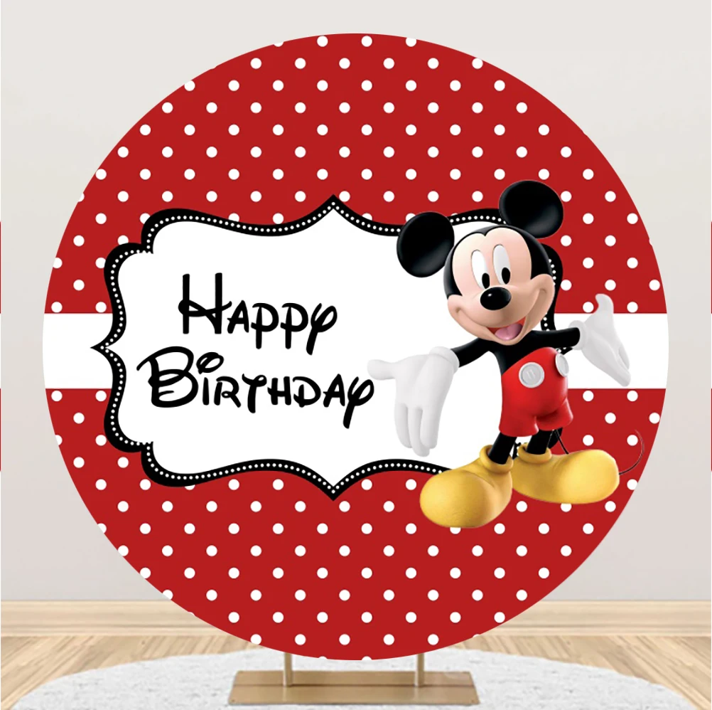 Mickey Minnie Mouse, fundos do aniversário, pano