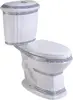 India Reserve  Elongated Bathroom Toilet WaterSense Dual Flush with Slow Close  Seat Two-Piece Grade Porcelain Scratch and Stain 1