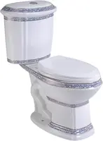 India Reserve  Elongated Bathroom Toilet WaterSense Dual Flush with Slow Close  Seat Two-Piece Grade Porcelain Scratch and Stain 1