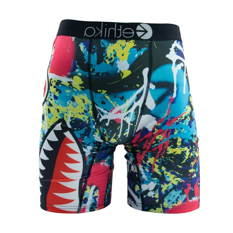 ETHIKA Sexy Men Underwear Boxers Cueca Fashion Print Man Underwear Summer Breathable Men's Panties Lingeries Plus Size Briefs 5