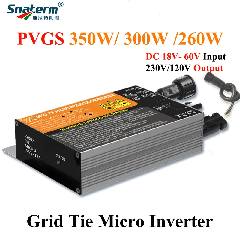 MPPT 태양광 그리드 타이 인버터, 마이크로 전력 인버터, PV 입력 DC18V-60V AC110V-220V, 260W, 300W, 350W