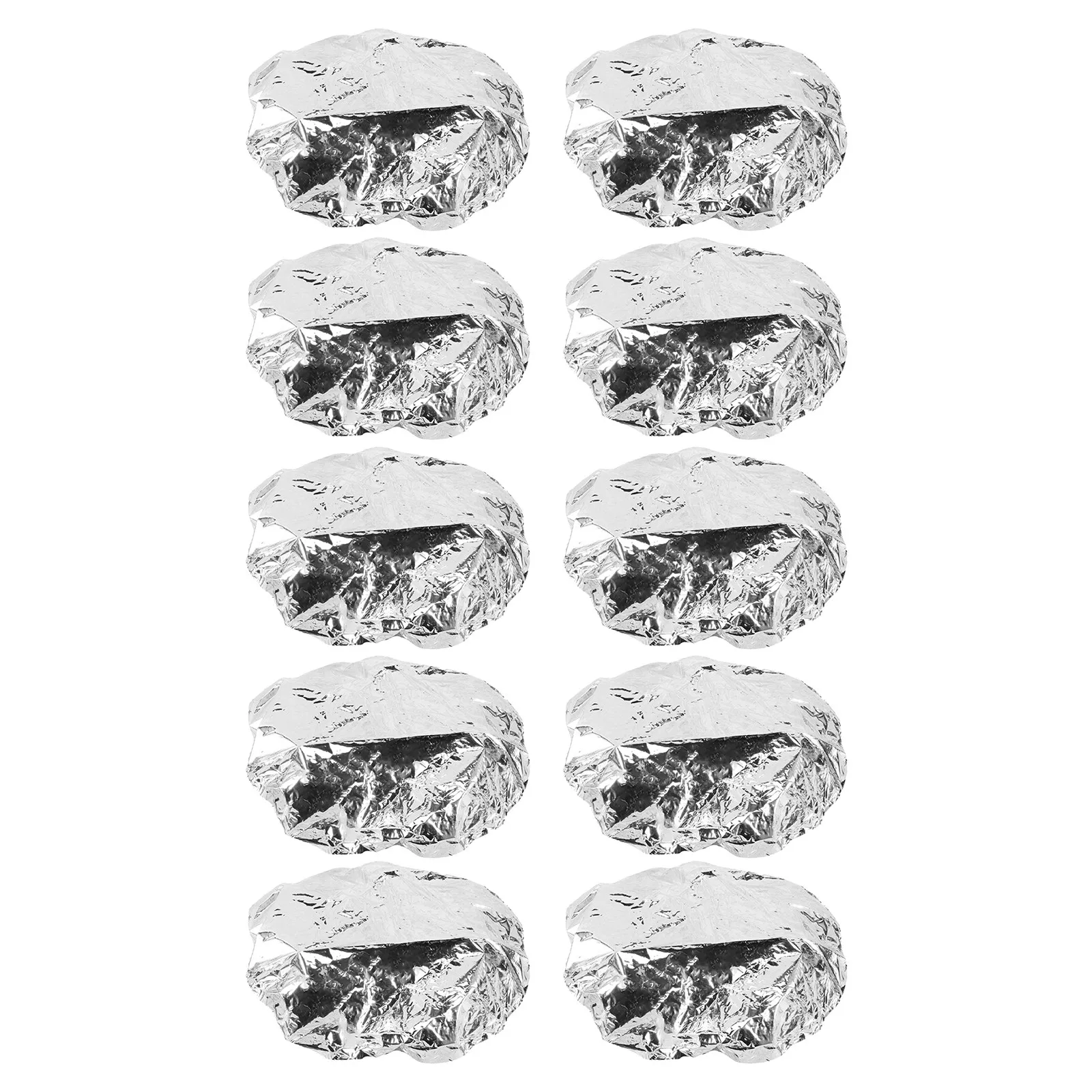 10Pcs 알루미늄 호일 헤어 히트 캡 헤어 스타일링 및 활력 회복을 위한 탄성 미용 캡 미용 캡