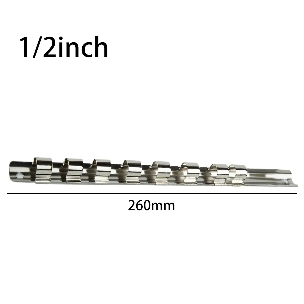 

High Quality Socket Storage Rack Holder 1 Pc 1/2inch 1/4inch 150/190/260mm 3/8inch Equipment Hand Tools Iron On Rail Organizer