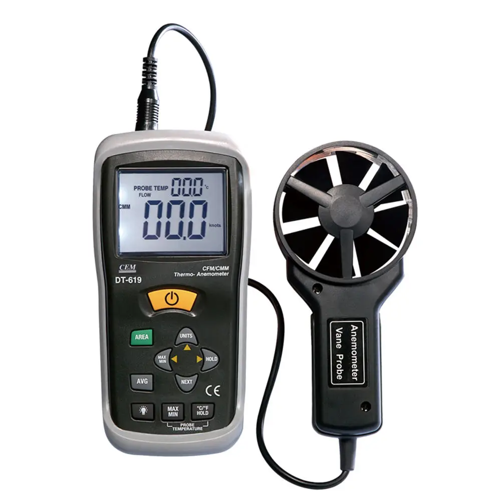 Extech AN100NIST CFMCMM Digital ThermoAnemometer, 57 OFF
