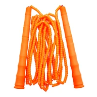 NEVERTOOLATE NO LOGO PVC beads long handle PURE BLACK  BEADED ROPE 3 meter skipping rope soft PVC beads adult skill tricks 1