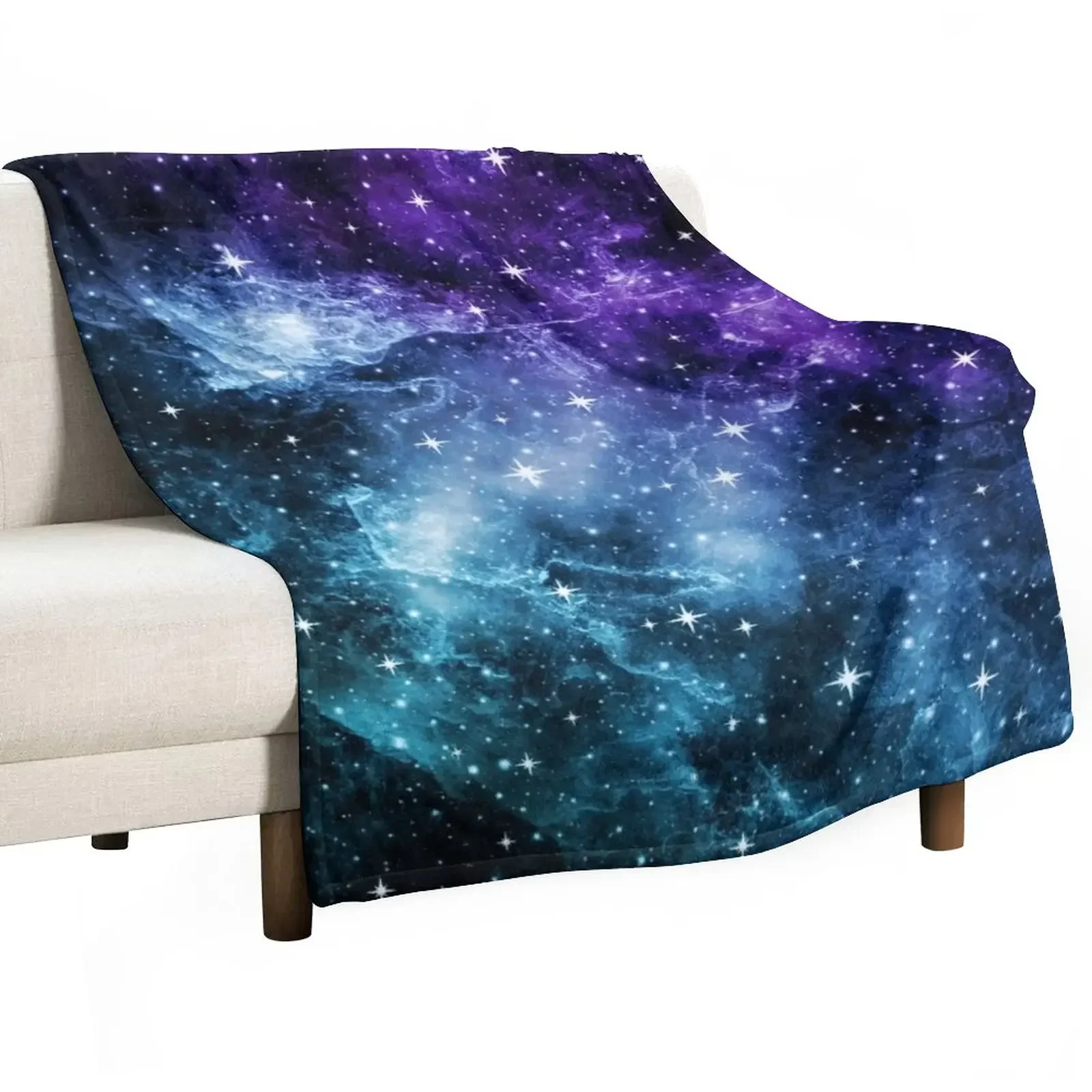 

Purple Teal Galaxy Nebula Dream #1 #decor #art Throw Blanket Soft Thin Furrys Comforter Blankets