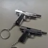 1:3 Full Alloy M1911 Pistol Shell Eject Mini Toy Gun Model Detachable Keychain Fake Gun for Boy Collection Adults Gift 5