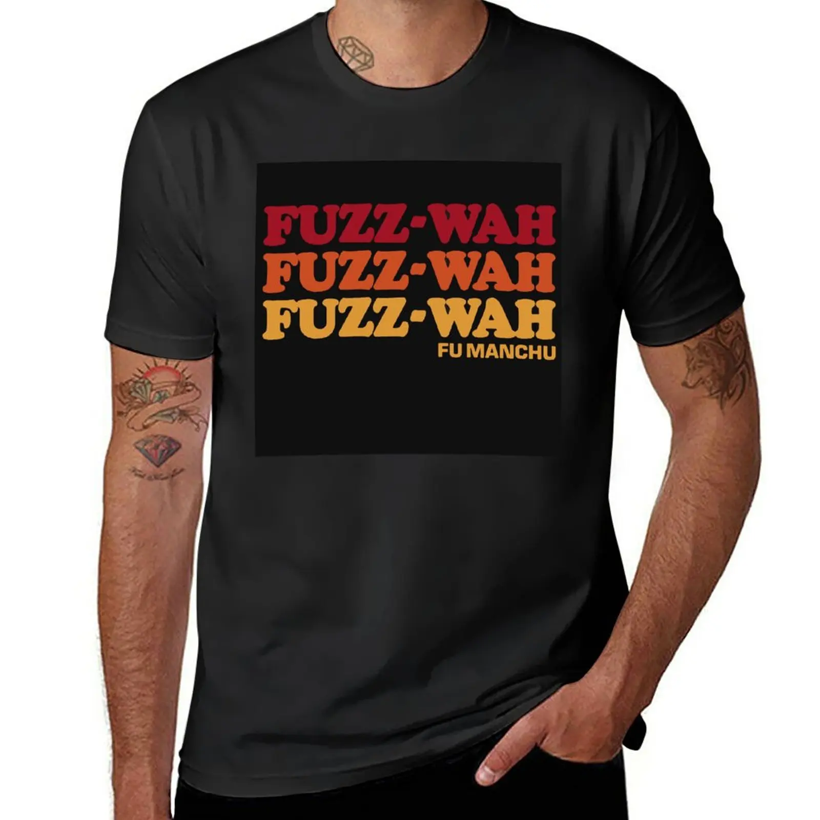 

New fuzz wah T-Shirt anime clothes blondie t shirt slim fit t shirts for men
