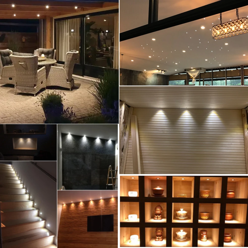10mm Mini Spot Light 0.5W LED Spotlight DC12V Dimmable Spotlights Recessed Led Downlight Ceiling Lamp Showcase Display Lighting 6