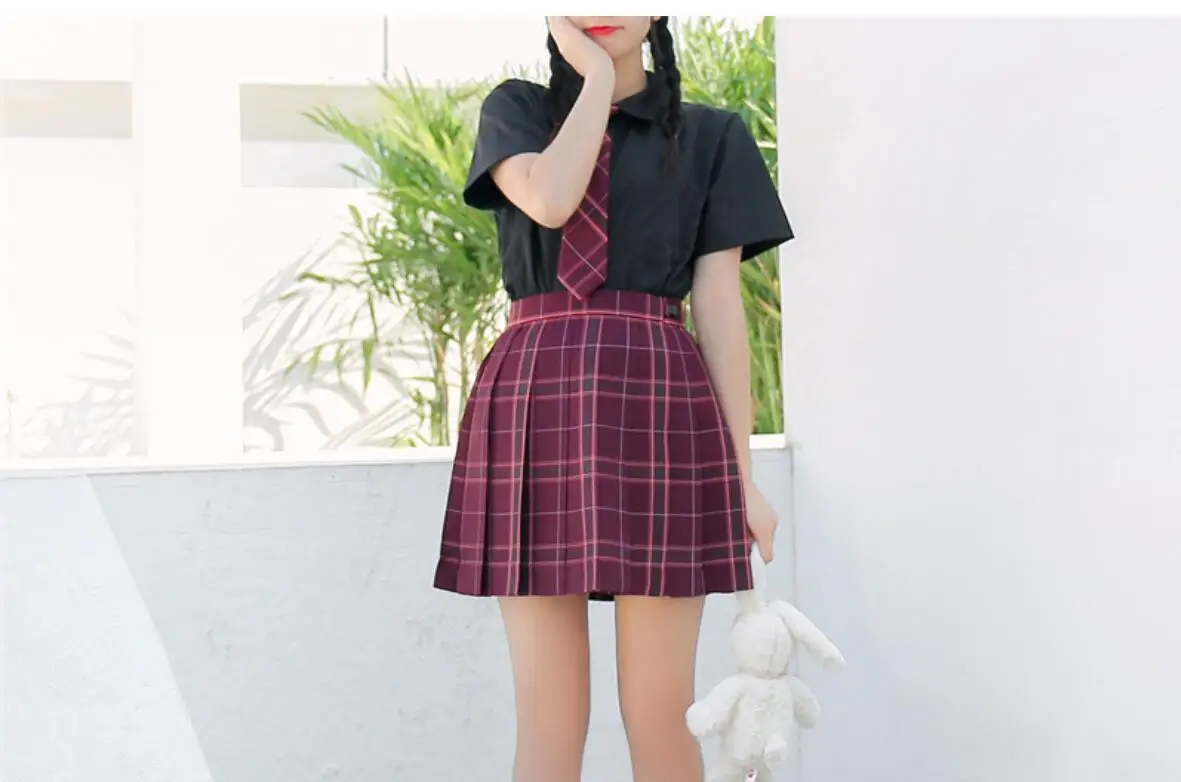 plaid skirt New Korean version of pleated skirt 2022 high waist summer women's skirt sexy plaid mini skirt dance skirt brown skirt