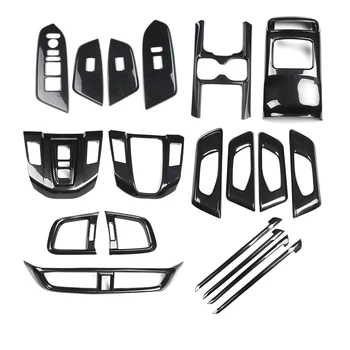 YAQUICKA Car Interior Trim Styling ABS Stickers For Honda CRV 2017 2018 2019 Right Hand Drive Window Door Handle Gear Accessory 1