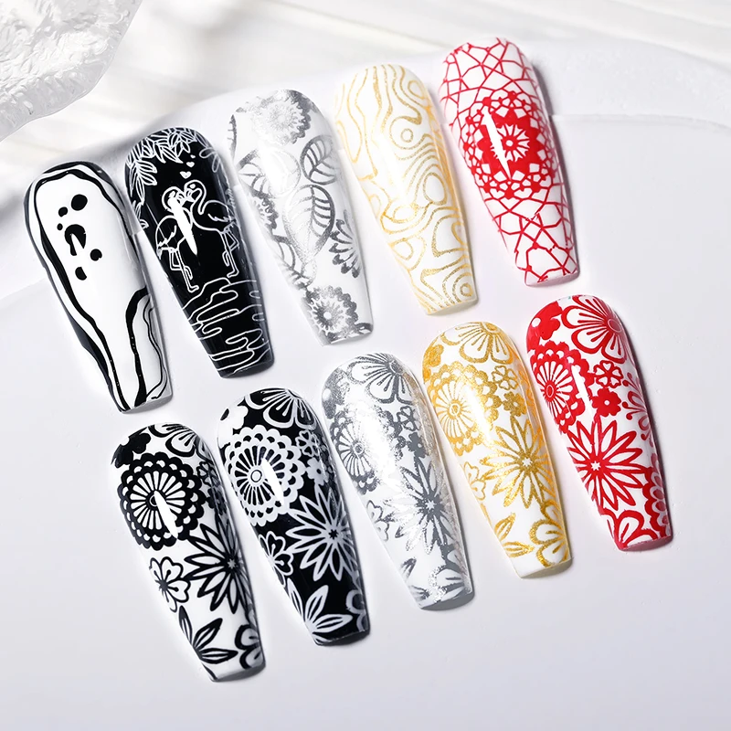 BORN PRETTY 10ml Stamping Mixing Oil Painting Gel Stamping Polish Powder Mixing And Apply Nail Powder Stamping Plate 3