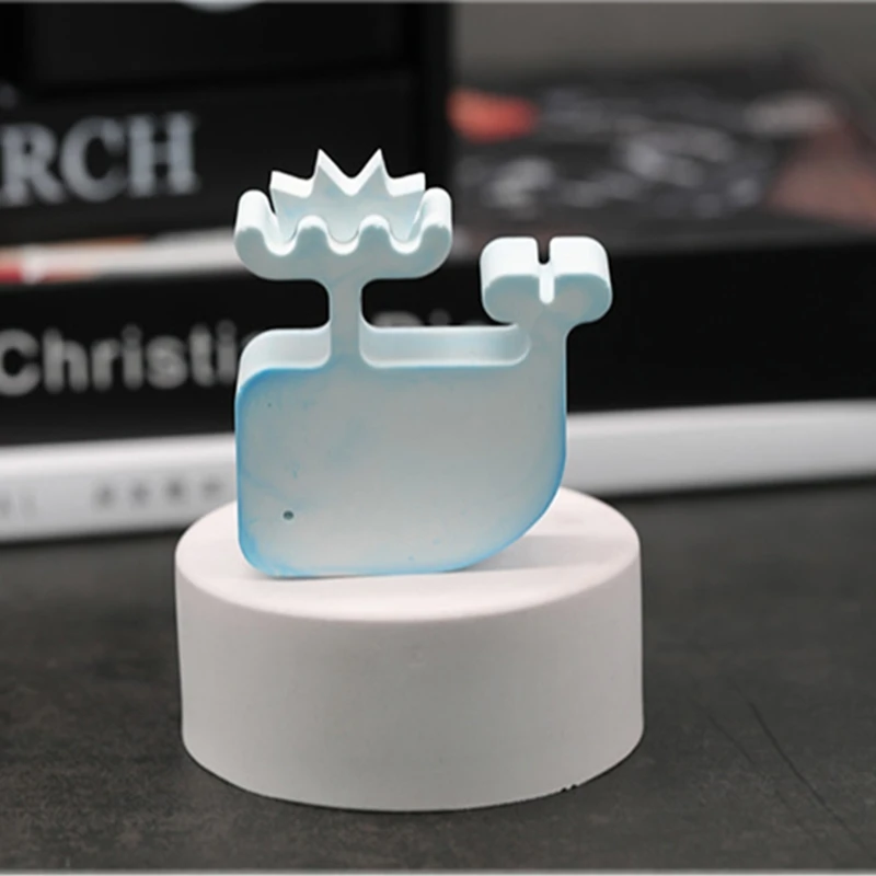 

Y4QE Silicone Whale Bear Mould Cake Rainbow Animals Chocolate Baking Icing Mold