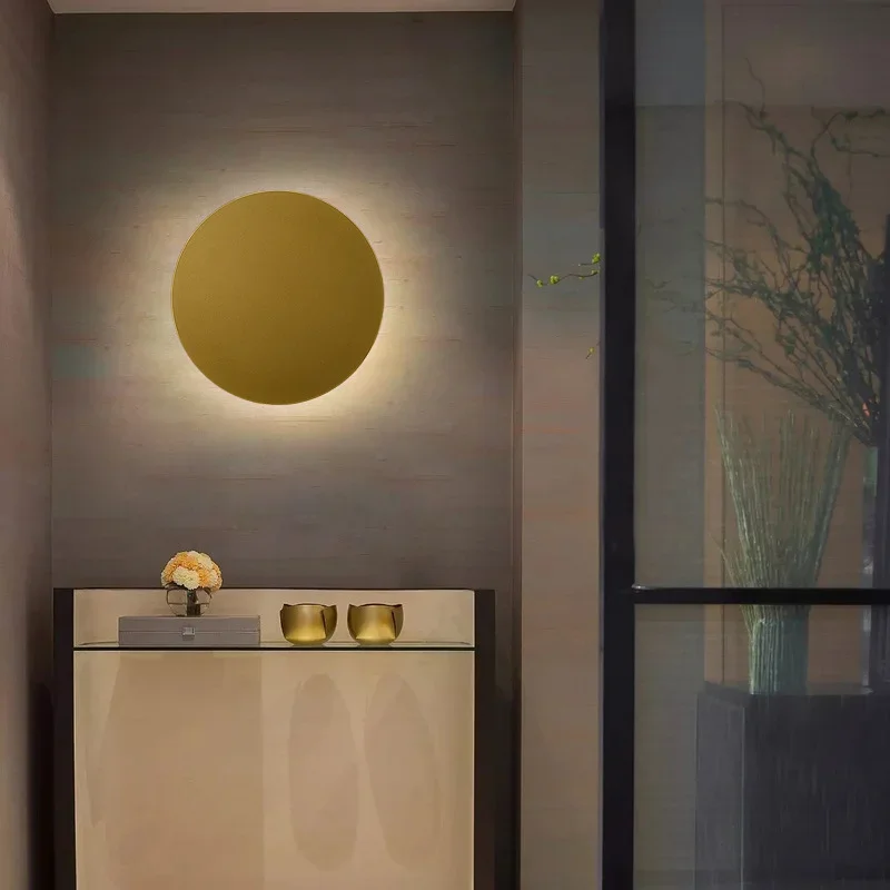 Modern Round Wall Lamp Bedroom Bedside Living Room Background Corridor Hallway Staircase Eclipse Light Led Sconce Lighting led wall lamp wall sconces light wall lamp